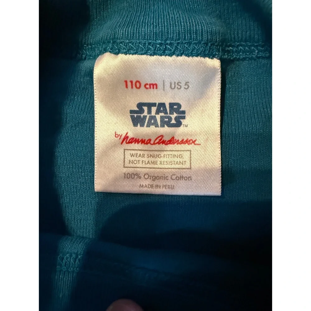 Hanna Andersson Star Wars Pajama Top Size 5 Glow Sugar Skulls Kids Sleepwear‎